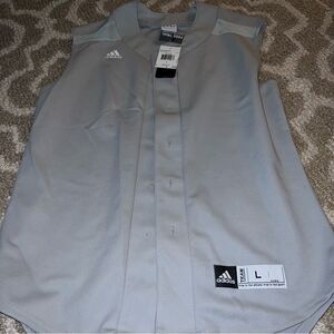 Adidas ice gray baseball sleeveless size L